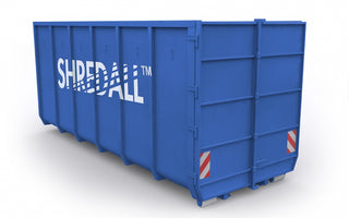 Lockable enclosed skips for confidential bulk shredding and recycling