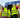 school children in front of a recycling van.