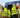 school children in front of a recycling van.